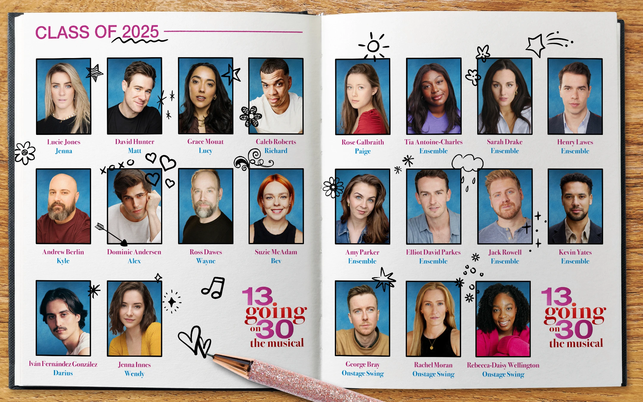 David Hunter and Grace Mouat Join World Premiere Cast of 13 Going on 30 – The Musical