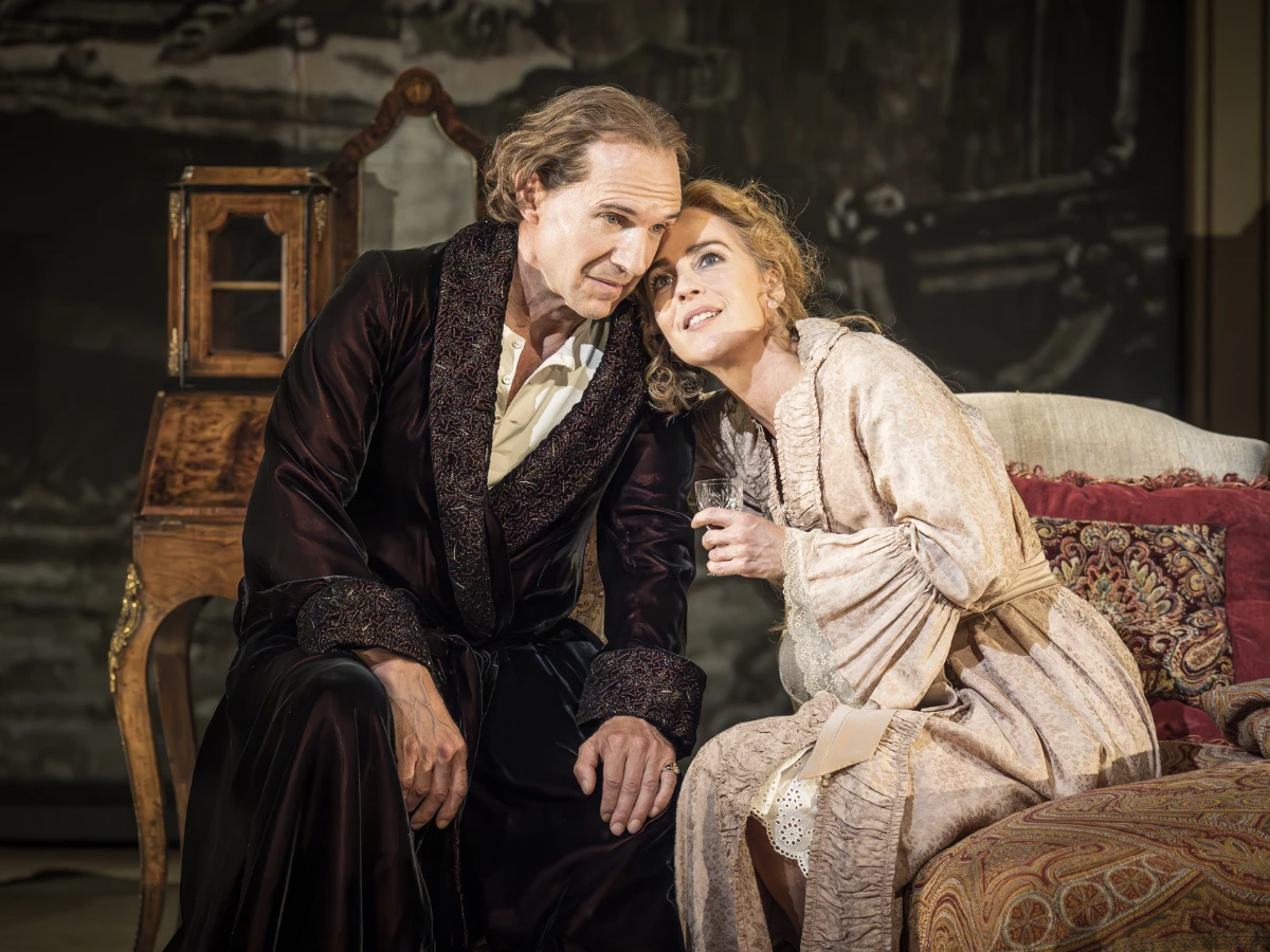 Ralph Fiennes and Miranda Raison in Grace Pervades at the Theatre Royal Haymarket