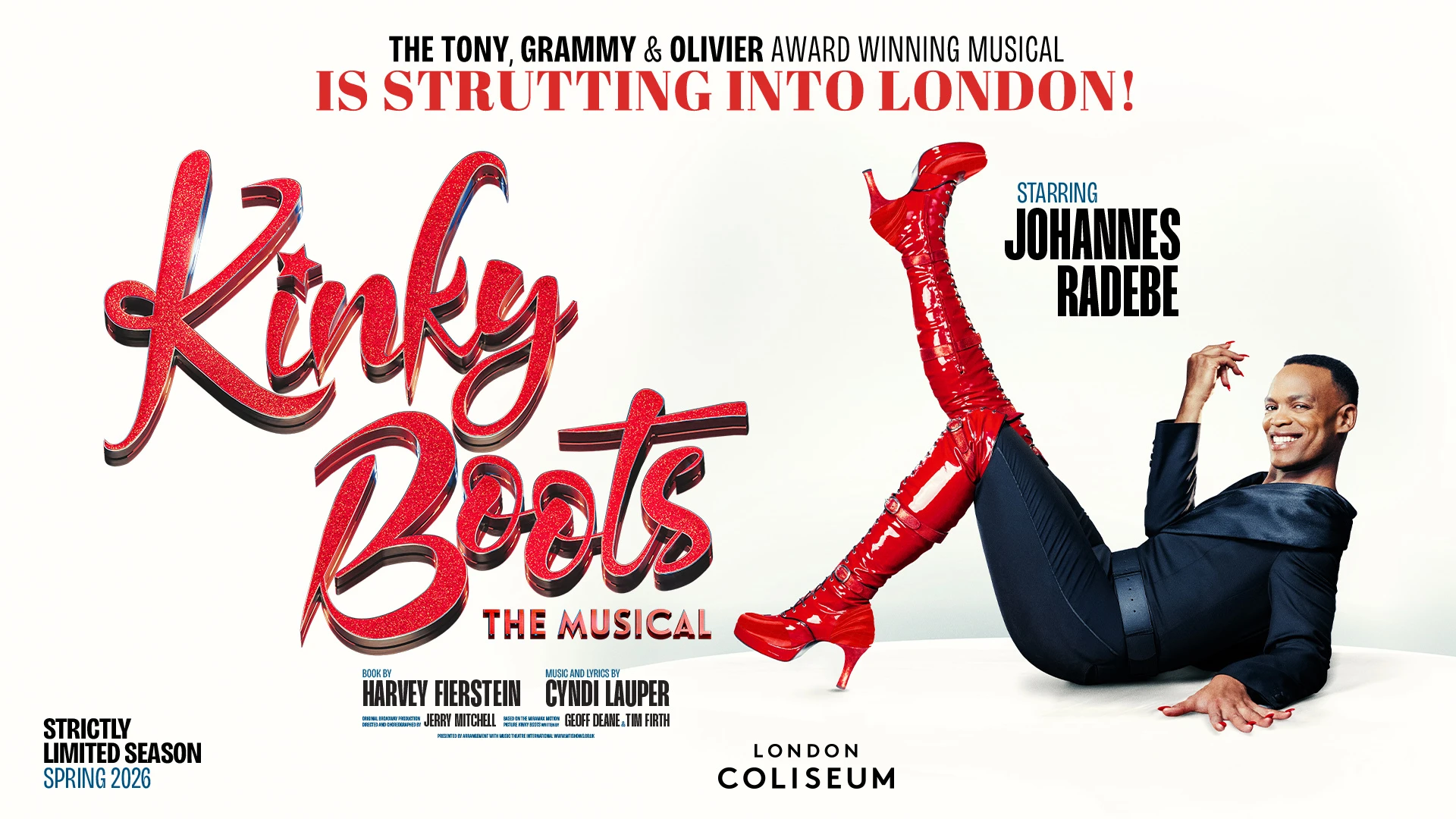 Kinky Boots the Musical comes to the London Coliseum starring Johannes Radebe for a limited engagement