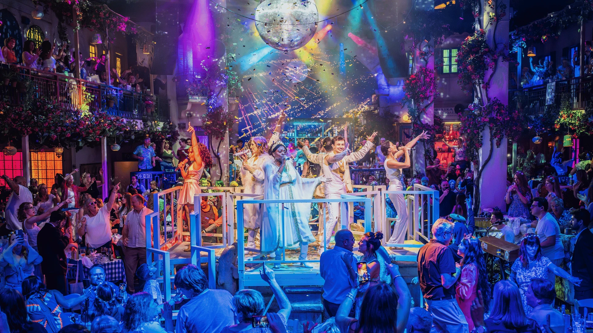 Disco Dancing at Mamma Mia the Party