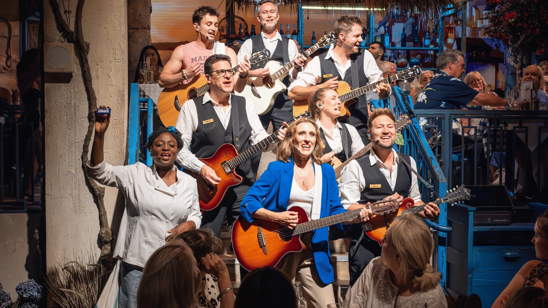 e cast of London's Mamma Mia the Party at the O2