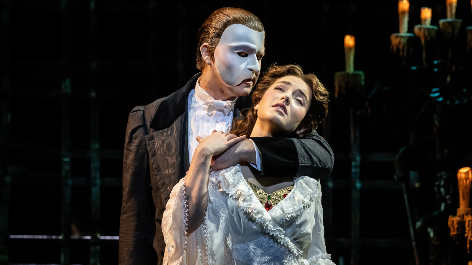 Phantom of the Opera in London. Dean Chisnall as The Phantom. Photo by Johan Persson