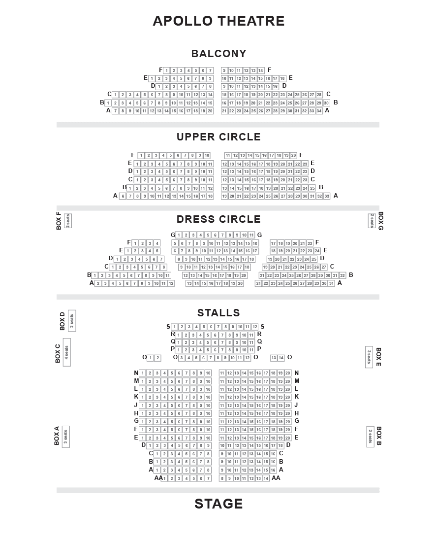 Apollo Theatre seating plan