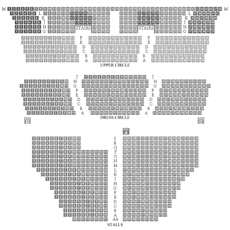 Cambridge Theatre seating plan