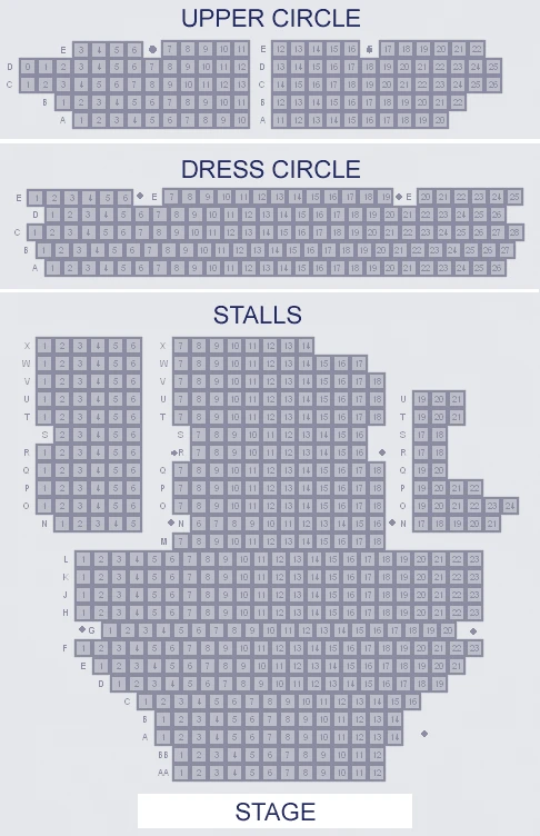 Garrick Theatre seating plan