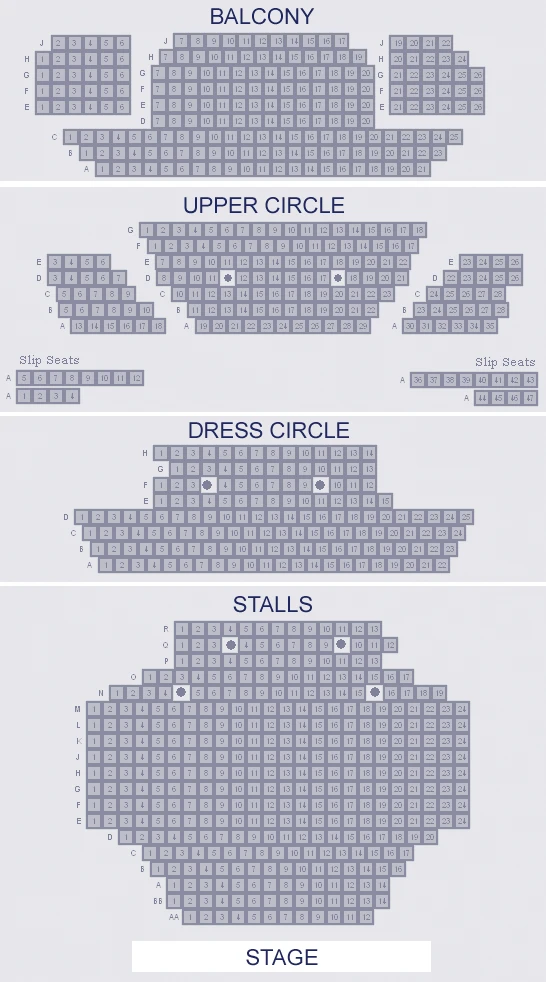 Lyric Theatre seating plan