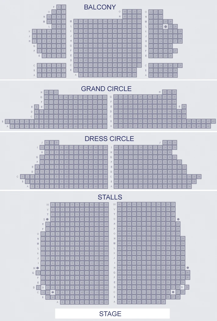 Palace Theatre seating plan