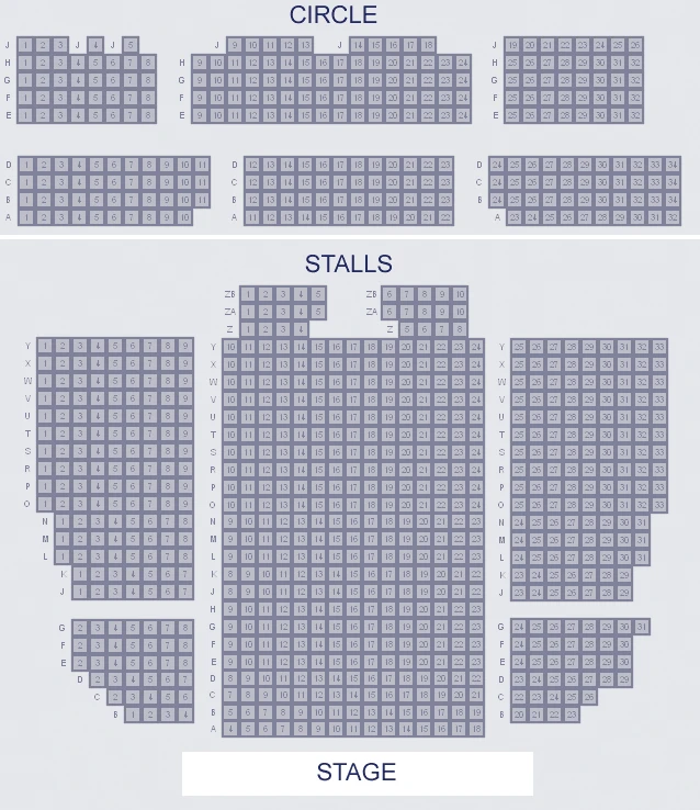 Peacock Theatre seating plan