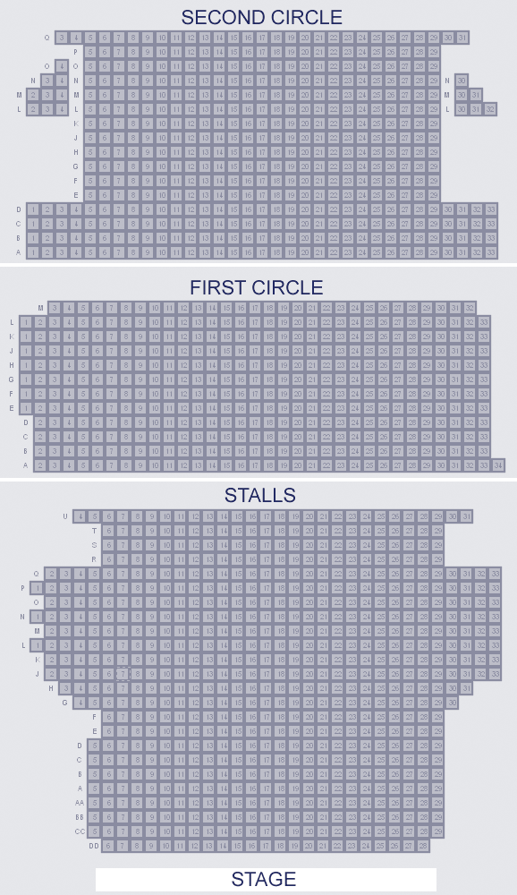 Театр Седлерс-Веллс (Sadler's Wells) seating plan