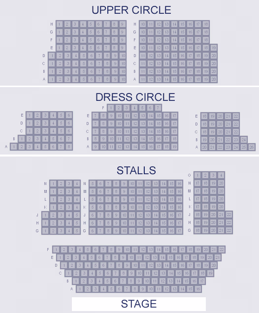 St Martin's Theatre seating plan