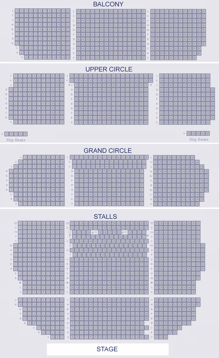 Theatre Royal Drury Lane seating plan