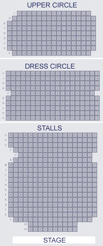 Vaudeville Theatre London seating plan