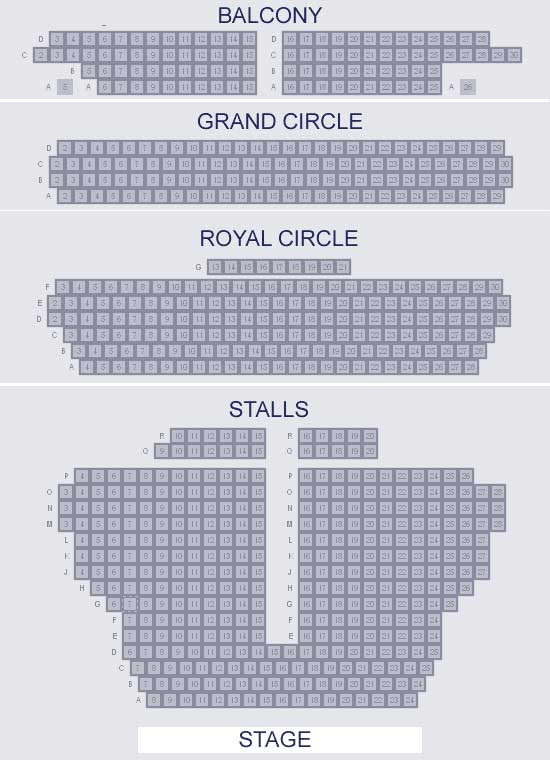 Wyndham's Theatre London seating plan